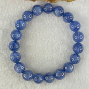 Natural Blue Kyanite Beads Bracelet 35.24g 15.5cm 10.3mm 19 Beads - Huangs Jadeite and Jewelry Pte Ltd
