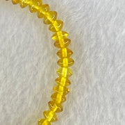 Natural Yellow Amber Beads String Bracelet 3.90g 15cm 6.9mm 41 Beads - Huangs Jadeite and Jewelry Pte Ltd