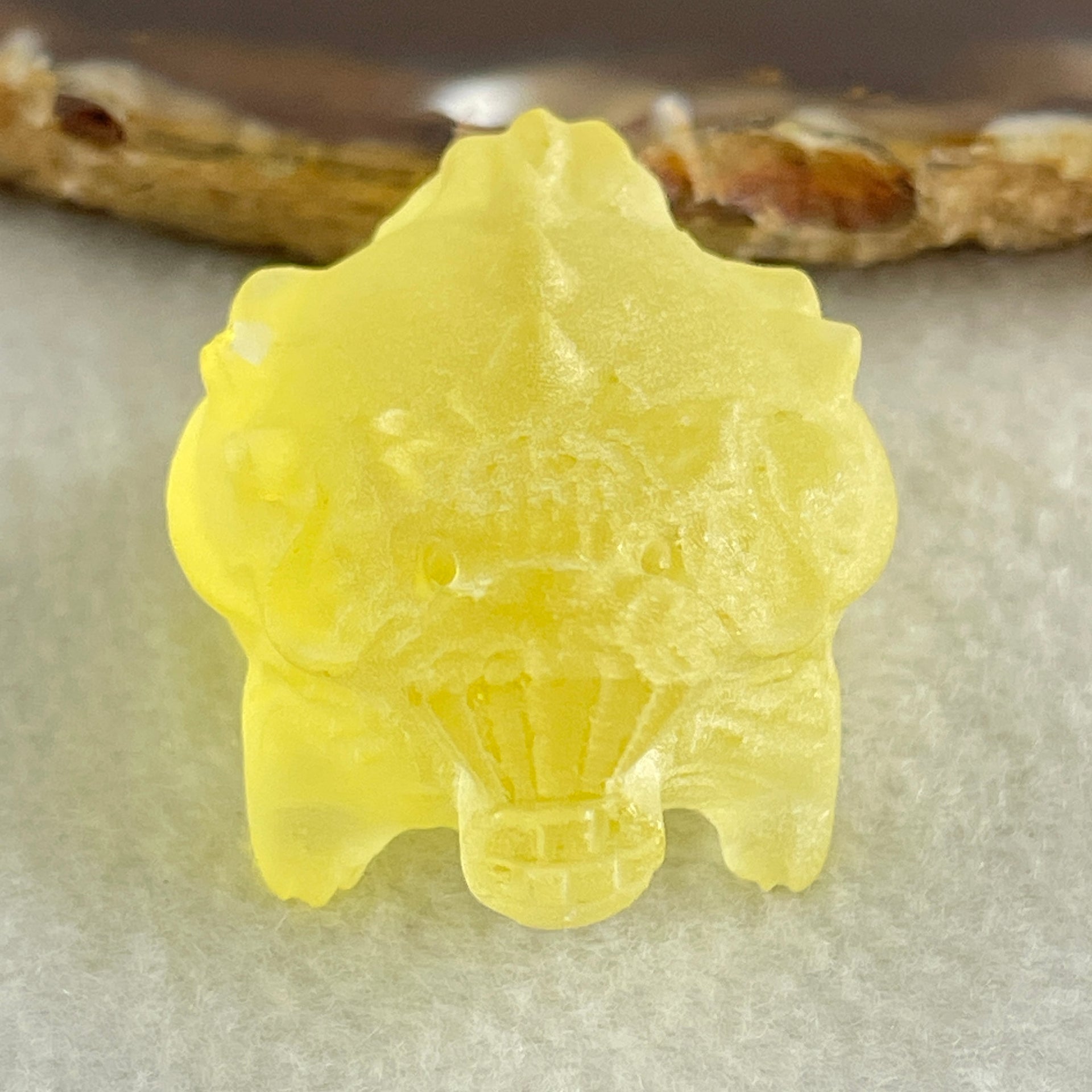 Natural Sulfur Golden Turtle Dragon Display 29.60g 42.7 by 30.3 by 22.3mm - Huangs Jadeite and Jewelry Pte Ltd