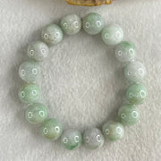 Type A Light Green with Light Lavender with Blueish Green Piao Huan Jadeite Beads Bracelet 47.41g 15cm 12.1mm 16 Beads - Huangs Jadeite and Jewelry Pte Ltd