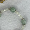 Type A Blueish Green with Sky Blue Jadeite Bracelet 16.53g 12.7 mm 1 Beads 9.8 mm 4 Beads 13cm - Huangs Jadeite and Jewelry Pte Ltd