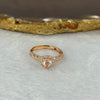 Natural Pink Morganite Beryl in 925 Sliver Rose Gold Color Ring (Adjustable Size) 2.28g 5.0 by 4.5 by 2.5mm - Huangs Jadeite and Jewelry Pte Ltd