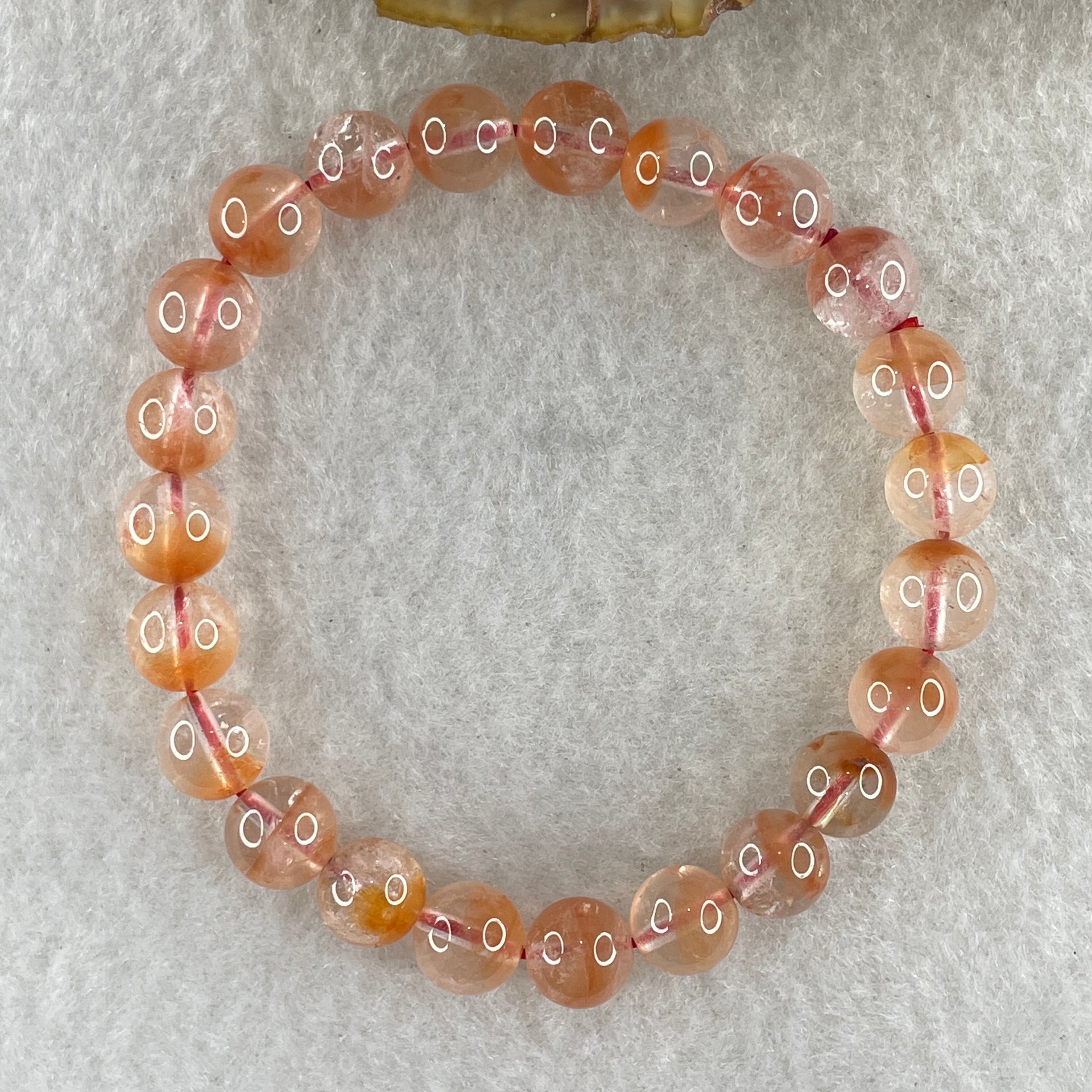 Natural Ferruginous Quartz Bracelet 17.08g 15cm 8.3mm 23 Beads - Huangs Jadeite and Jewelry Pte Ltd