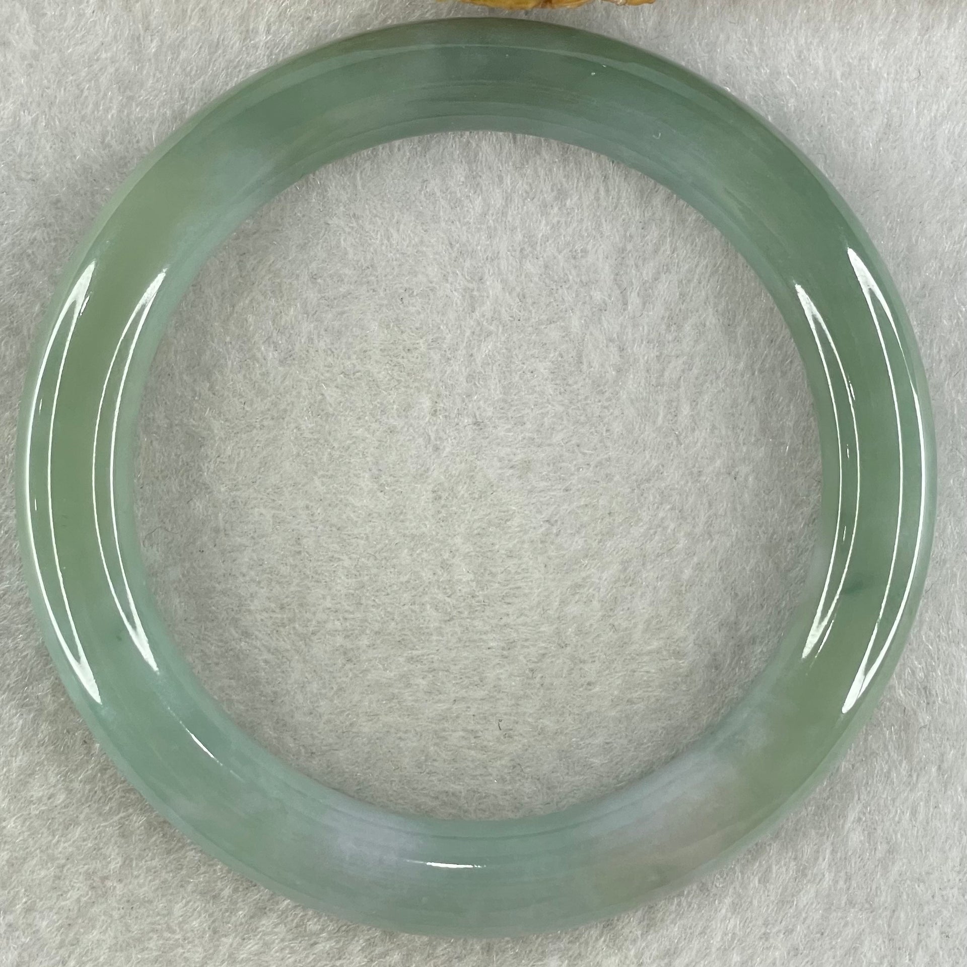 Type A Blueish Green Jadeite Bangle 44.77g Internal Diameter 55.5mm 8.9 by 9.5mm (Close to Perfect) - Huangs Jadeite and Jewelry Pte Ltd