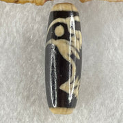 Natural Powerful Tibetan Old Oily Agate Condor Dzi Bead Heavenly Master (Tian Zhu) 神鹰珠 8.67g 36.6 by 12.3mm - Huangs Jadeite and Jewelry Pte Ltd