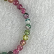 Good Grade Natural Tourmaline Crystal Beads Bracelet 6.48g 13.5cm 5.2mm 33Beads - Huangs Jadeite and Jewelry Pte Ltd