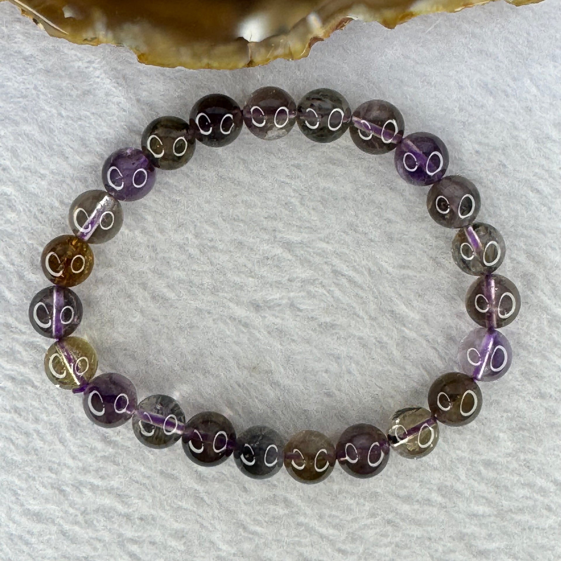 Natural Auralite Crystal Bracelet 极光手链 17.99g 8.4 mm 23 Beads - Huangs Jadeite and Jewelry Pte Ltd