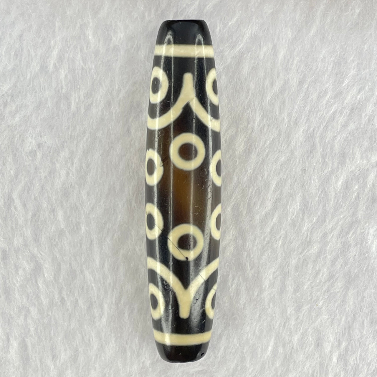 Natural Powerful Tibetan Old Oily Agate 18 Eyes Dzi Bead Heavenly Master (Tian Zhu) 十八眼天珠 15.22g 58.3 by 13.0mm - Huangs Jadeite and Jewelry Pte Ltd