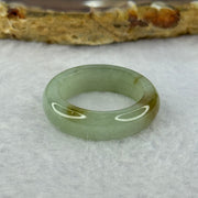 Type A Green with Brown Patches Jadeite Ring 4.17g 6.3 by 3.7mm US7 HK15.5 - Huangs Jadeite and Jewelry Pte Ltd