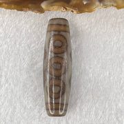 Natural Powerful Tibetan Old Oily Agate 6 Eye with 4 Eye Vajra Dzi Bead Heavenly Master (Tian Zhu) 六眼加四眼金刚杵天诛 7.68g 39.6 by 11.3mm - Huangs Jadeite and Jewelry Pte Ltd