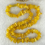 Natural Beeswax Raw Stone Irregular Beads Necklace 天然蜜蜂蜡原石项链 26.66g 46cm 13.7 by 8.5 by 4.5mm, 7.4 by 7.2 by 4.4mm 127pcs - Huangs Jadeite and Jewelry Pte Ltd