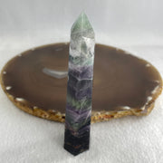 Natural Green and Purple Fluorite Quartz Tower Display 81.81g 95.0 by 25.3 by 19.3mm - Huangs Jadeite and Jewelry Pte Ltd