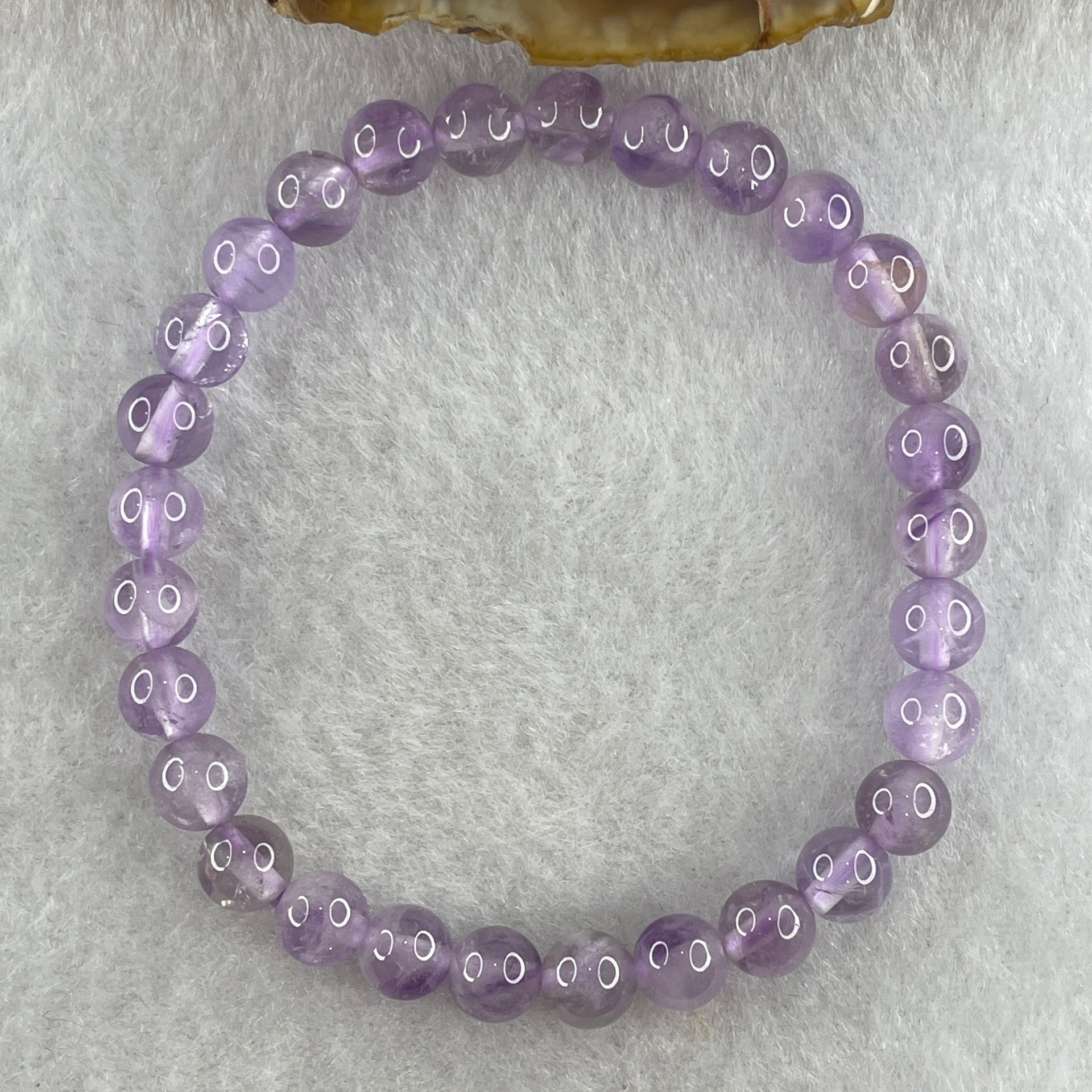 Natural Amethyst Quartz Beads Bracelet 9.62g 15cm 6.3mm 29 Beads - Huangs Jadeite and Jewelry Pte Ltd