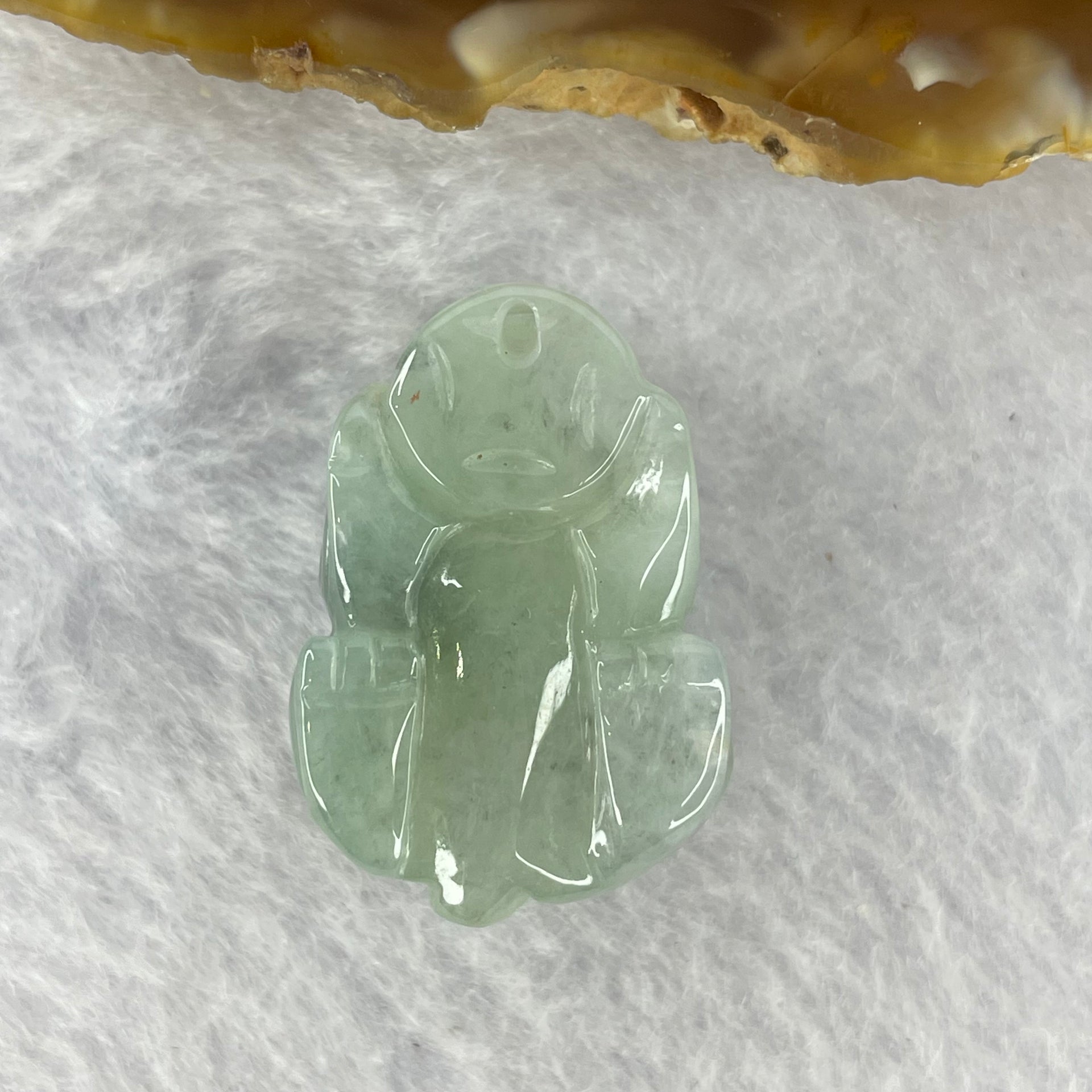 Type A Jelly Light Green Jadeite Pixiu Pendent A货浅绿色翡翠貔貅牌 9.08g 24.0 by 16.8 by 12.2 mm - Huangs Jadeite and Jewelry Pte Ltd