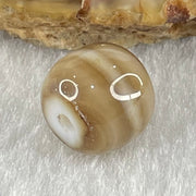 Natural Powerful Tibetan Old Oily Agate 1 Line Dzi Bead Heavenly Master (Tian Zhu) 1.86g 9.7 by 11.0mm - Huangs Jadeite and Jewelry Pte Ltd