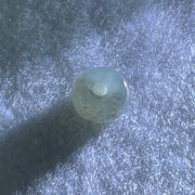 Type A Wuji Grey Jadeite Ping An Kou Donut Charm Pendant 2.15g 12.5 by 6.8mm - Huangs Jadeite and Jewelry Pte Ltd