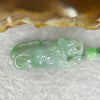 Type A Spicy Green with Wuji Grey Jadeite Tiger 8.34g by 29.3 by 9.5 by 11.9mm - Huangs Jadeite and Jewelry Pte Ltd