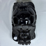 Natural Black Onyx Long Gui Dragon Tortoise Display 15.497,0g 190.0 by 315.0 by 225.0mm - Huangs Jadeite and Jewelry Pte Ltd