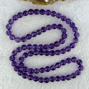 Good Grade Natural Amethyst Necklace 39.71g 52cm 7.3 by 79 Beads - Huangs Jadeite and Jewelry Pte Ltd