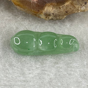 Natural Type A Semi-Icy Green Jadeite Pea Pod Pendant | Prosperity, Growth & Generations Talisman (1.36g | 20.5 x 8.0 x 4.3mm) - Huangs Jadeite and Jewelry Pte Ltd