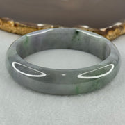 Type A Grey Wuji with Lavender and Green Jadeite Bangle Internal Diameter 56.2mm 61.48g 15.4 by 8.5mm (Slight Internal Lines) - Huangs Jadeite and Jewelry Pte Ltd