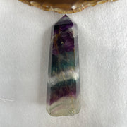 Natural Green and Purple Fluorite Quartz Tower Display 173.67g 99.8 by 34.9 by 35.6mm - Huangs Jadeite and Jewelry Pte Ltd