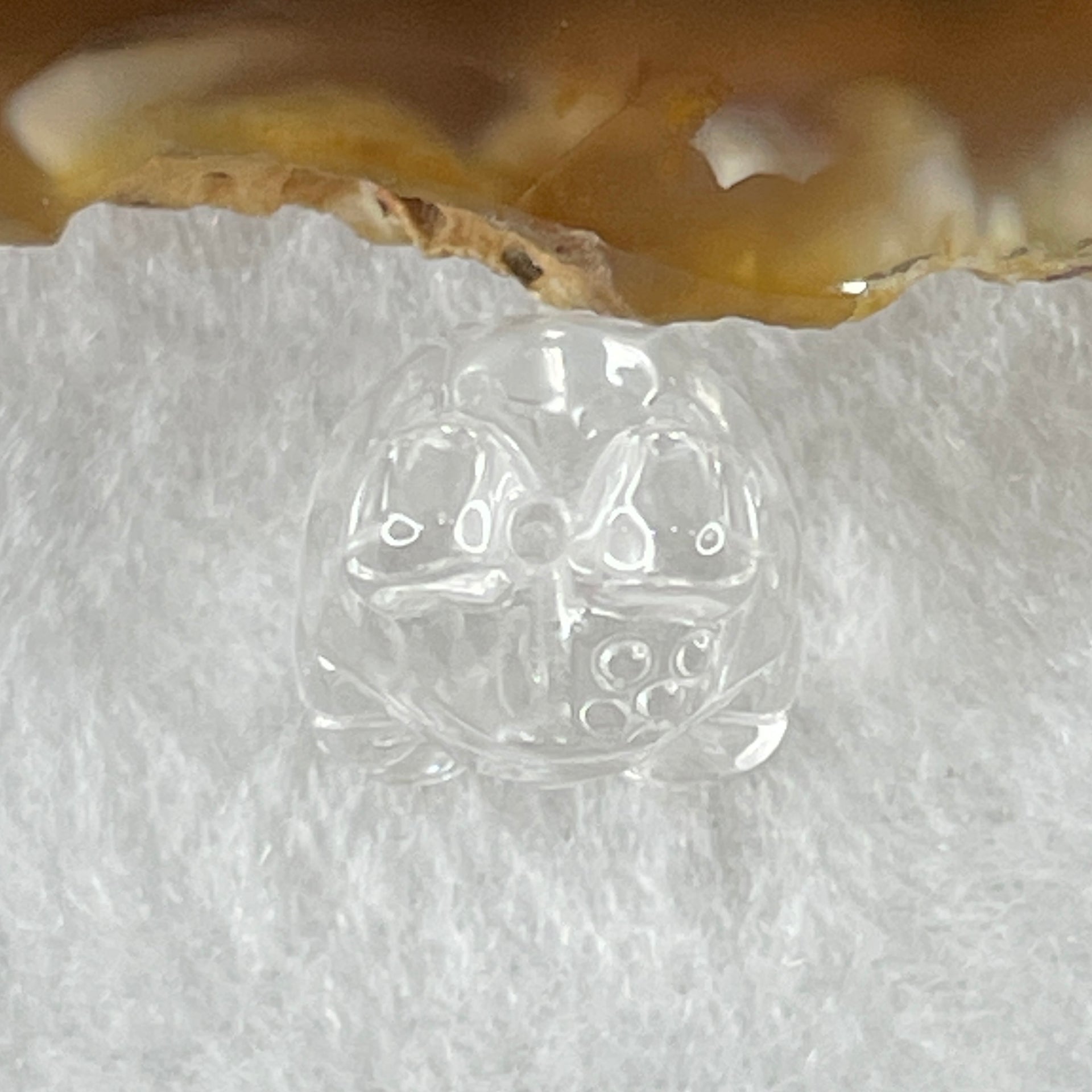 Natural Clear Quartz Labubu Charm Display 3.68g 19.2 by 12.5 by 11.3mm - Huangs Jadeite and Jewelry Pte Ltd