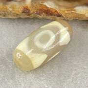 Natural Powerful Tibetan Old Oily Agate 3 Eyes Dzi Bead Heavenly Master (Tian Zhu) 三眼天诛 2.86g 20.1 by 9.9mm - Huangs Jadeite and Jewelry Pte Ltd