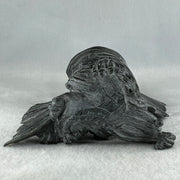 Natural Dark Green Serpentine Carp Fish with Wooden Stand Display 1,119.0g 175.0 by 100.0 by 240.0mm - Huangs Jadeite and Jewelry Pte Ltd