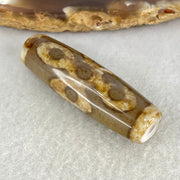 Natural Powerful Tibetan Old Oily Agate 5 Eyes Lightning Dzi Bead Heavenly Master (Tian Zhu) 五眼闪电天珠 9.26g 39.2 by 12.2mm - Huangs Jadeite and Jewelry Pte Ltd