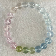 Very Very High Grade Transparent Natural Morganite Beryl Beads Bracelet 19.88g 15.5cm 8.9mm 22 Beads - Huangs Jadeite and Jewelry Pte Ltd
