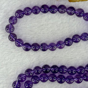 Good Grade Natural Amethyst Necklace 39.96g 52cm 7.5mm 79 Beads - Huangs Jadeite and Jewelry Pte Ltd