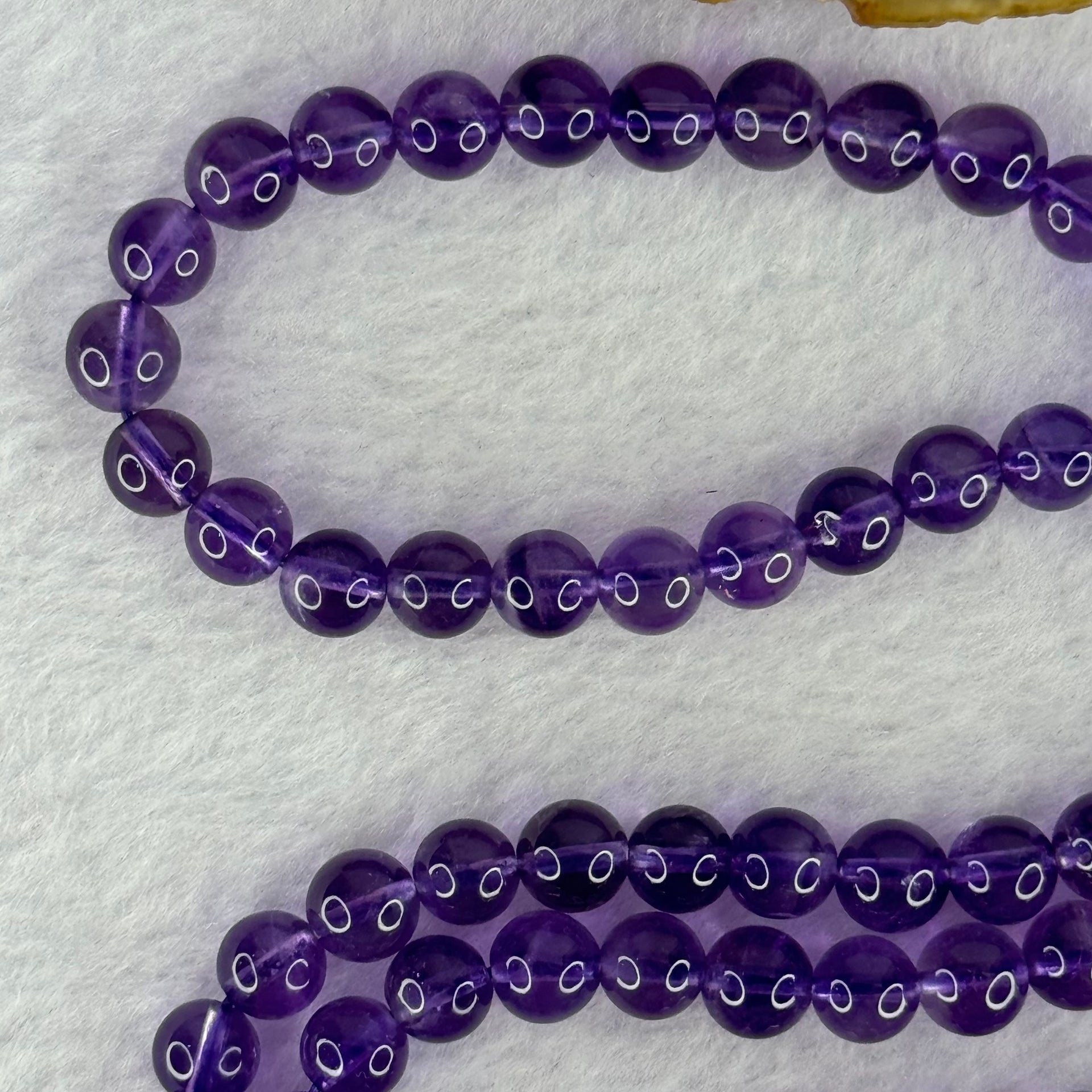 Good Grade Natural Amethyst Necklace 39.96g 52cm 7.5mm 79 Beads - Huangs Jadeite and Jewelry Pte Ltd