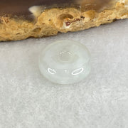 Type A Icy White Jadeite Ping An Kou Donut Charm Pendant 1.62g 12.7 by 4.8mm - Huangs Jadeite and Jewelry Pte Ltd