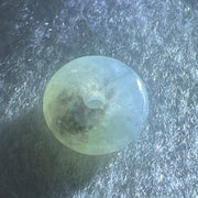 Type A Semi Icy Light Green With Wuji Grey Piao Hua Jadeite Ping An Kou Charm/Pendant 2.26g 14.0 by 5.5mm - Huangs Jadeite and Jewelry Pte Ltd