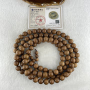 Natural India old tree sandalwood necklace 89.65g 12.1mm 111 beads 130cm - Huangs Jadeite and Jewelry Pte Ltd