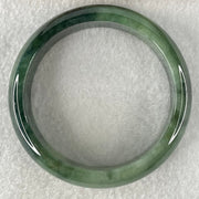 Type A Old Mine Blueish Green and Lavender Patches Jadeite Bangle 66.40g Internal Diameter 56.0mm 16.4 by 7.8mm (Very Slight Internal Lines) - Huangs Jadeite and Jewelry Pte Ltd