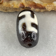 Natural Powerful Tibetan Old Oily Agate 1 Eye With Swastika Dzi Bead (Hotu Dzi) 3.46g 19.5 by  10.7mm - Huangs Jadeite and Jewelry Pte Ltd