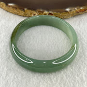 Natural Type A Jelly Full Green Jadeite Oval Bangle 31.63g Inner Diameter 54.9mm 11.6 by 5.6mm (Slight Internal Lines) - Huangs Jadeite and Jewelry Pte Ltd
