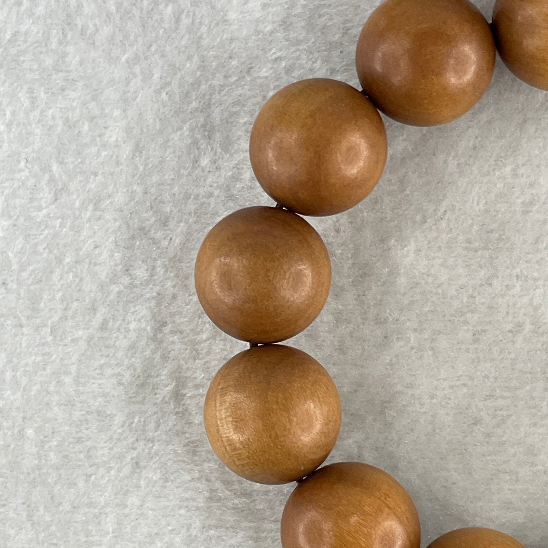 Certified Natural Sandalwood Beads Bracelet 43.90g 18cm 18.0mm 13Beads - Huangs Jadeite and Jewelry Pte Ltd