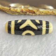 Natural Powerful Tibetan Old Oily Agate Patina Guiren Tairen Human Dzi Bead Totem Amulet Heavenly Master (Tian Zhu) 贵人天诛 9.72g 38.5 by 12.8mm - Huangs Jadeite and Jewelry Pte Ltd