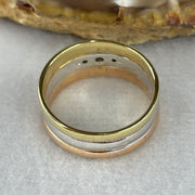 Natural Diamonds in 14K Rose and White Gold Ring Total Weight 6.53g US8 HK17.75 - Huangs Jadeite and Jewelry Pte Ltd