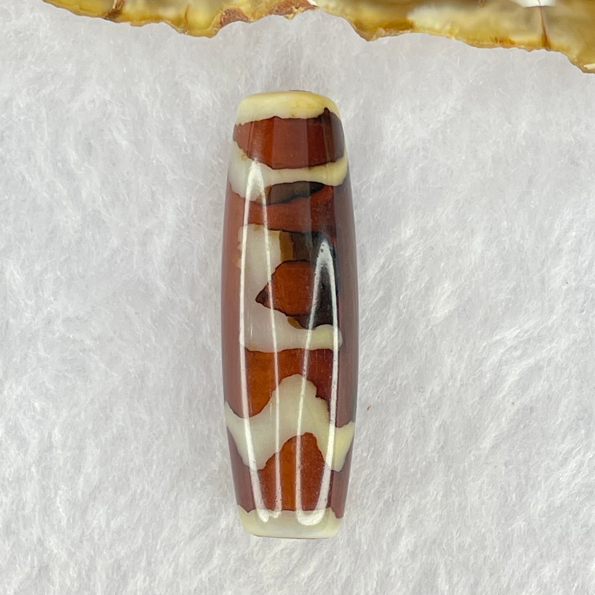 Natural Powerful Tibetan Old Oily Agate Sky Door Serenity 1 Eye Dzi Bead Heavenly Master (Tian Zhu) 一眼天诛 8.66g 38.1 by 12.0mm - Huangs Jadeite and Jewelry Pte Ltd