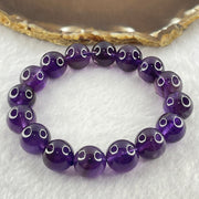 Good Grade Natural Amethyst Bracelet 50.30g 18cm 13.2mm 16 Beads - Huangs Jadeite and Jewelry Pte Ltd