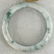 Type A Light Green Lavender with Blueish Green and Yellow Piao Hua Jadeite Bangle 49.56g Internal Diameter 52.5mm 11.7 by 8.2mm (Very Slight Internal Line) - Huangs Jadeite and Jewelry Pte Ltd