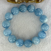 Natural Aquamarine Beads Bracelet 81.94g 19cm 16.2mm 14 Beads - Huangs Jadeite and Jewelry Pte Ltd