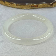 Transparent to White Quartzite Jade Bangle 天山玉手镯 60.6mm Bangle 38.60g 10.3 by 8.5mm - Huangs Jadeite and Jewelry Pte Ltd