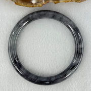Type A Wuji Black Grey Jadeite Bangle Internal Diameter 55.2mm 34.32g 8.1 by 8.2mm (Very Slight Internal Line) - Huangs Jadeite and Jewelry Pte Ltd