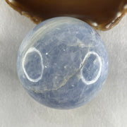 Natural Blue Calcite Ball with Clear Acrylic Display 662.31g 76.5 by 94.5mm - Huangs Jadeite and Jewelry Pte Ltd