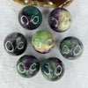 Natural Fluorite 7 Sphere Ball Set 40.50g 101.2 by 41.7mm Diameter 31.1mm 7 pcs - Huangs Jadeite and Jewelry Pte Ltd
